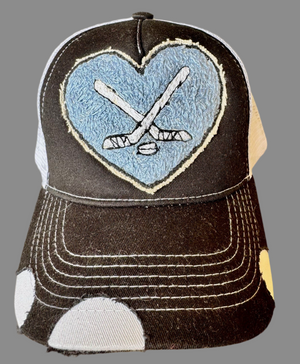 I ❤️ Hockey Distressed Trucker