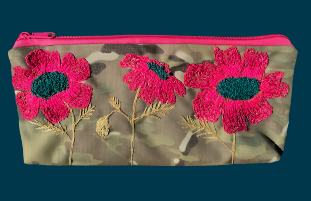 3 Hot Pink Poppies